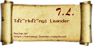 Tárkányi Leander névjegykártya